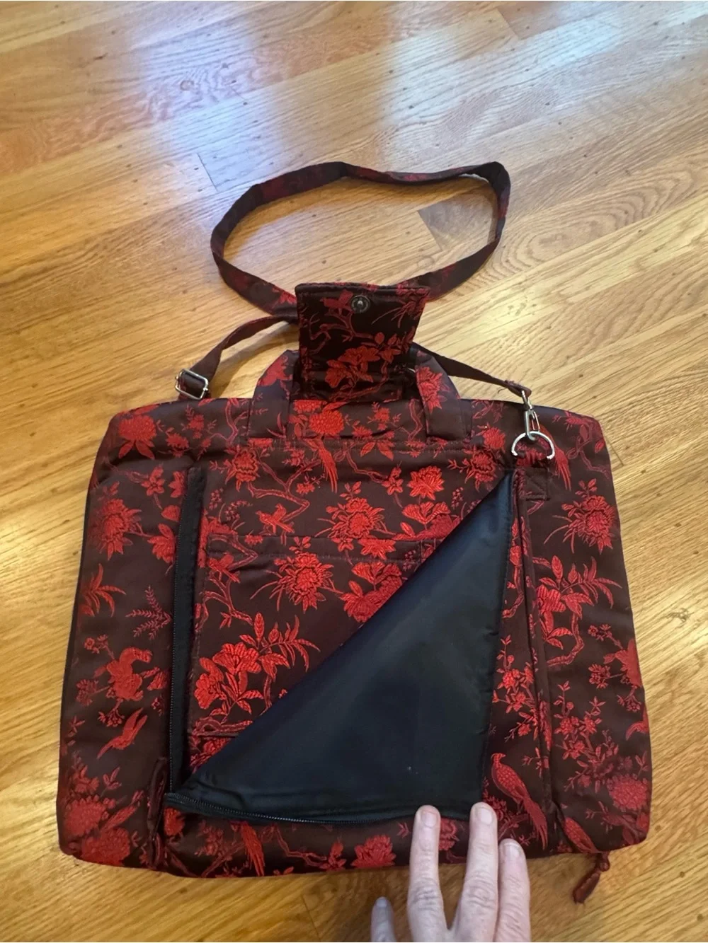 Asian Inspired/Brocade Laptop/Messenger Bag
